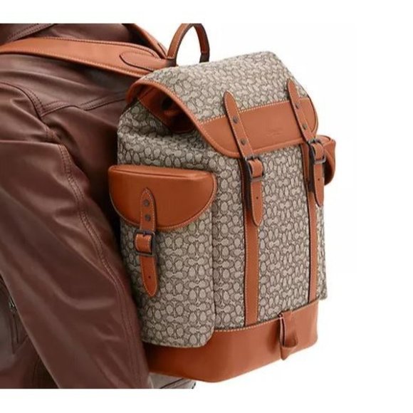 Coach Hitch Leather Monogram Backpack New w/ Tags - Picture 12 of 12